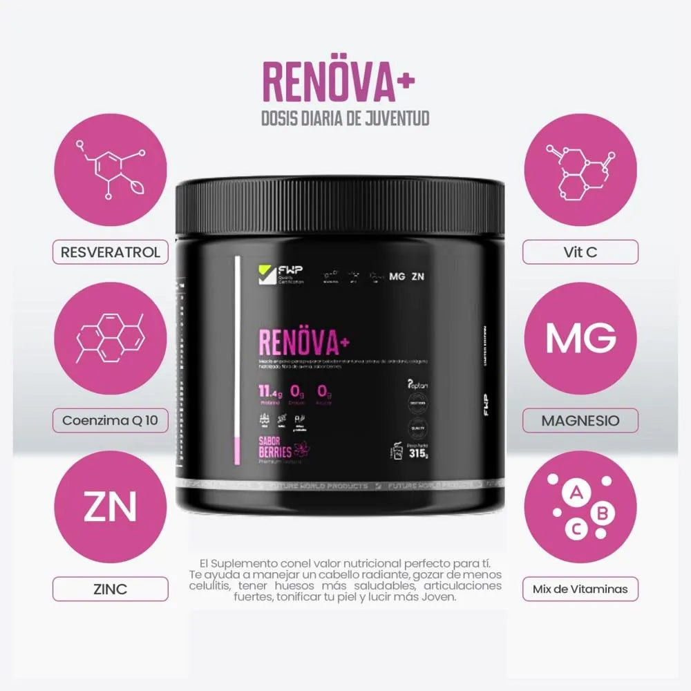 Pack 2 Meses Colágeno Renova +2 Shaker Gratis