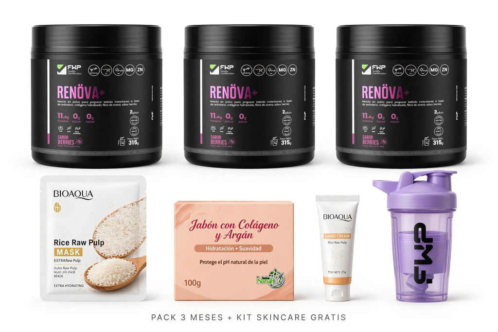 Pack 3 Meses Colágeno Renova +2 Shaker Gratis